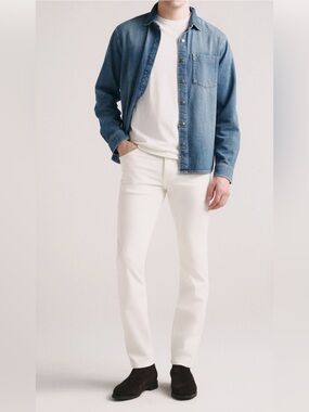 DL1961 Men's Slim Straight Jeans in White